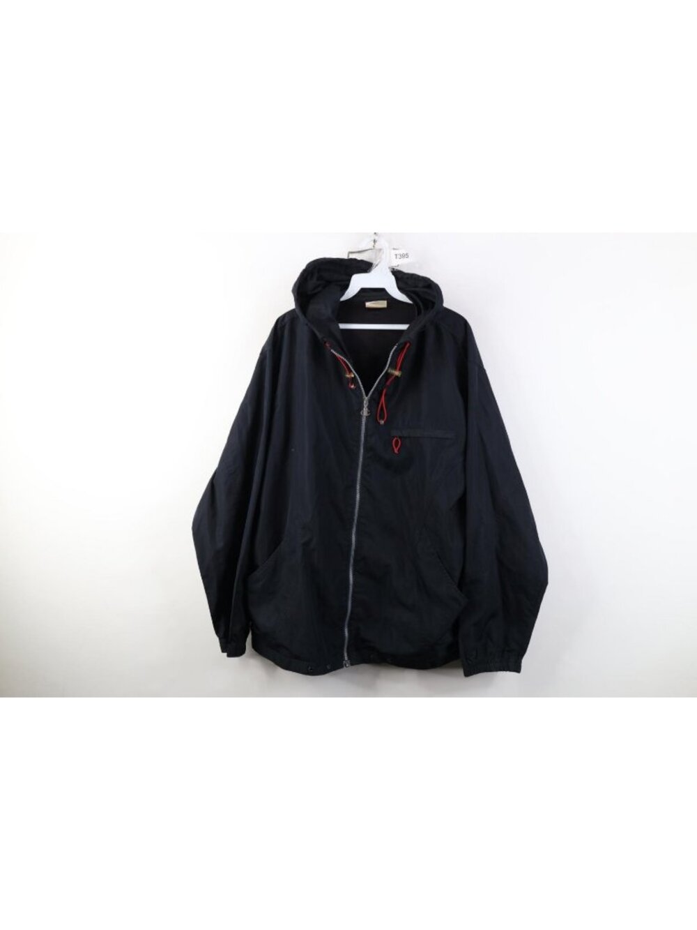 Vintage 90s Champion Mens Large Distressed Spell Out Hooded Windbreaker Jacket